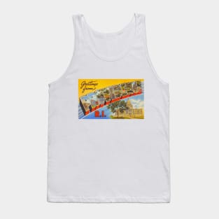 Greetings from Providence Rhode Island, Vintage Large Letter Postcard Tank Top